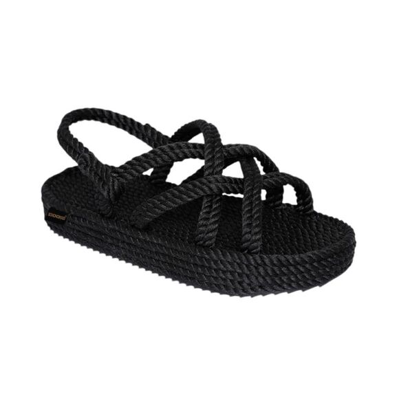 BOHONOMAD NIB Bodrum Platform Rope Sandal in Black Size 40 - Picture 3 of 8